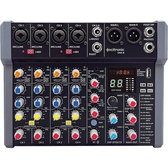 Citronic CMA Compact Mixer with Bluetooth