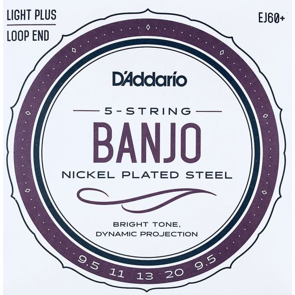 D'Addario EJ60+ 5 string Banjo Strings