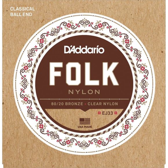D'Addario EJ33 Folk Nylon Guitar Strings