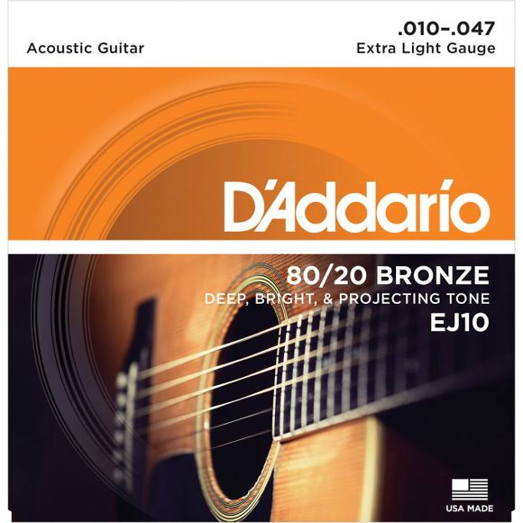 D'Addario EJ10 Acoustic Guitar Strings