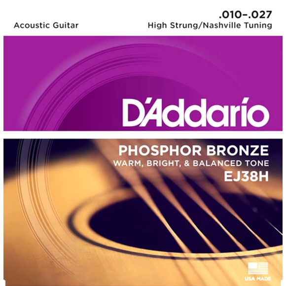 D'Addario EJ38H High Strung/Nashville