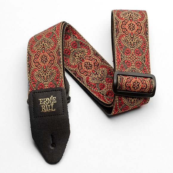 Ernie Ball Classic Jacquard Strap, Crimson Paisle