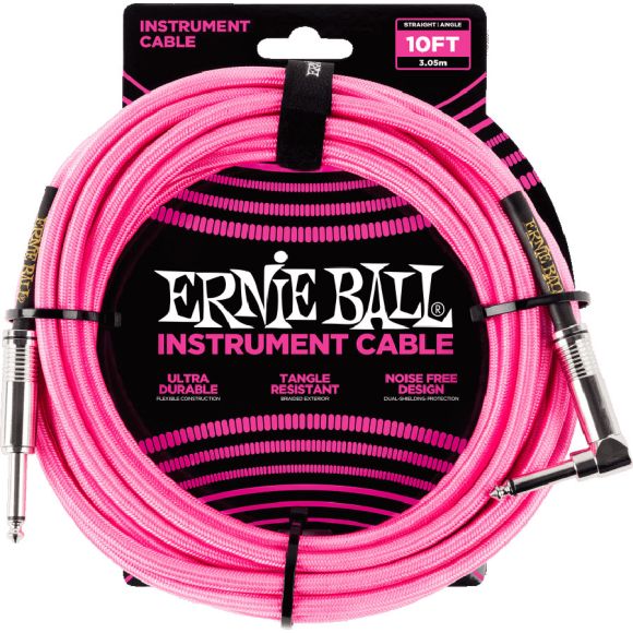 Ernie Ball P06078 10ft Braided Inst Cable. N/P