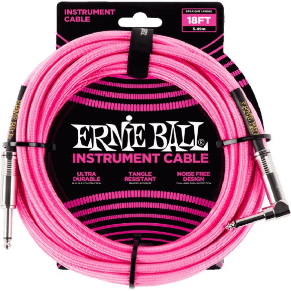Ernie Ball P06083 18ft Braided Inst Cable. N/P