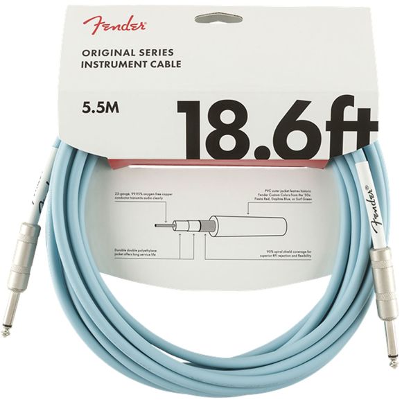 Fender Original Series Inst Cable 18' Daphne Blue