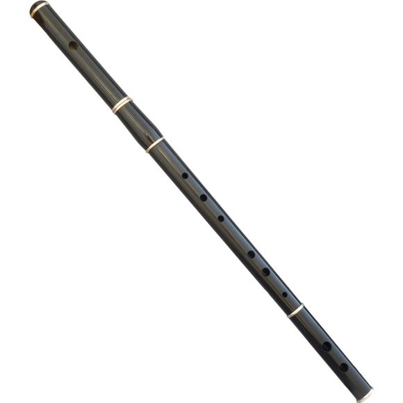 Glenluce Fintona Irish Flute in D, Black Delrin