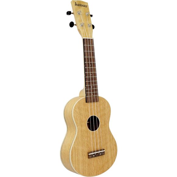 Ashbury AU-40S Soprano Ukulele, Flamed Oak