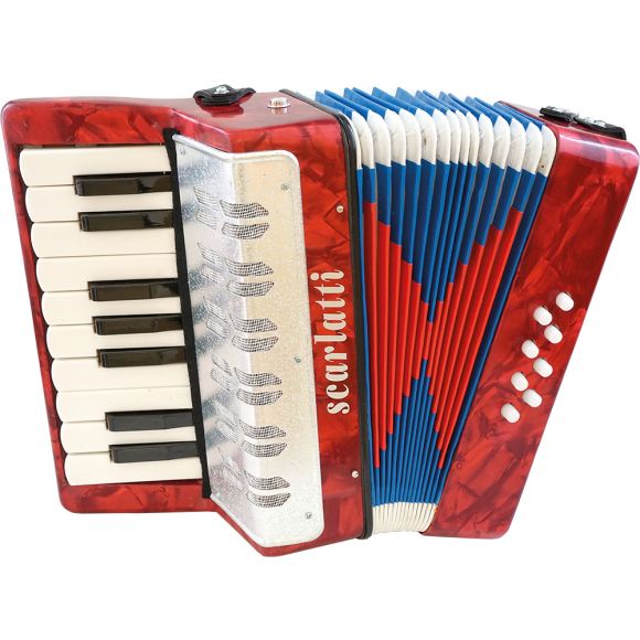 Scarlatti Child's Piano Accordion, Red