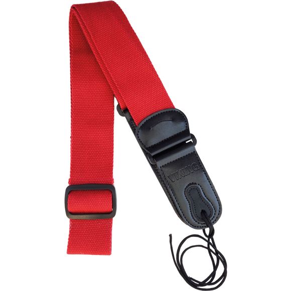 Viking VGS-60R Cotton Guitar Strap, Red
