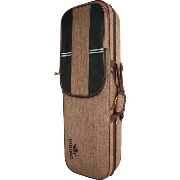 Viking VVC-036 Oblong Violin Foam Case, Brown