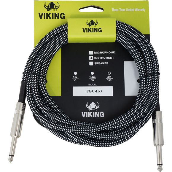 Viking FGC-II-3 3m Fabric Guitar Cable