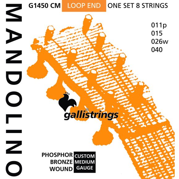 Galli G1450CM Mandolin Strings, Ph/Bz.Medium