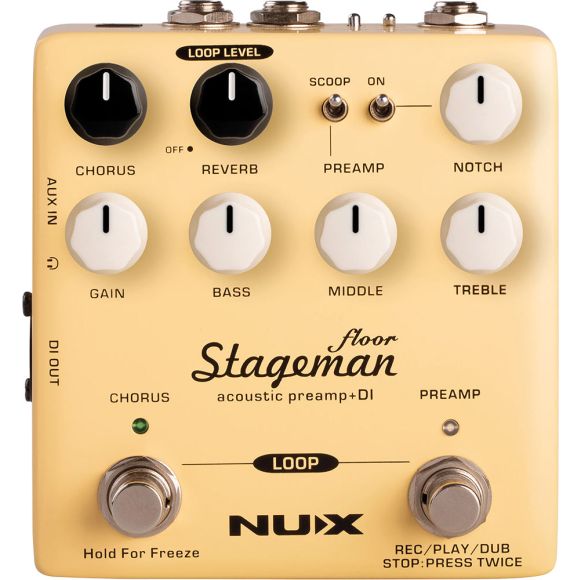 NUX Stageman Floor Acoustic Preamp DI Pedal