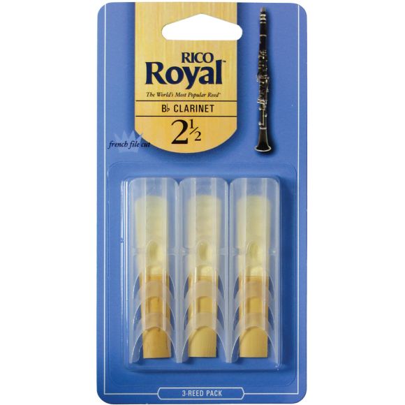 Rico Royal Clarinet Reed, 2.5, Pack