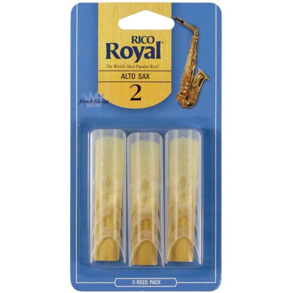 Rico Royal Alto Sax Reed 2, 3-Pack