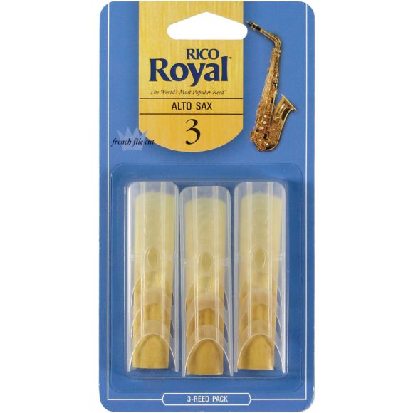 Rico Royal Alto Sax Reed 3, 3-Pack