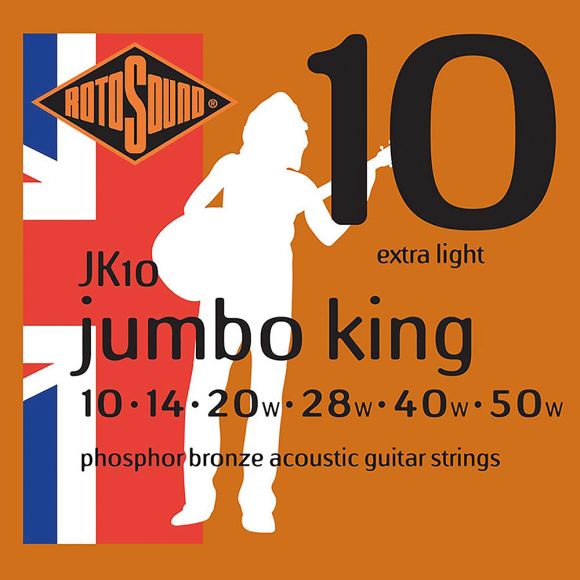 Rotosound JK-10 Jumbo King Guitar Strings, 1050