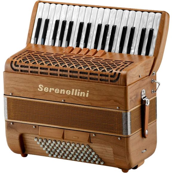 Serenellini Solo 72 Bass Accordion, Cherry
