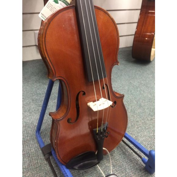 French 4/4 Violin by H Denis Mirecourt circa 1920, 2 piece back, narrow flame with matching neck and ribs, b