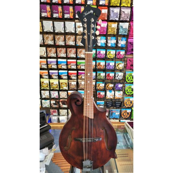 Kentucky KM-606 F Style Mandolin, Solid Spruce Top, Solid Carved Maple Body, Satin Finish 