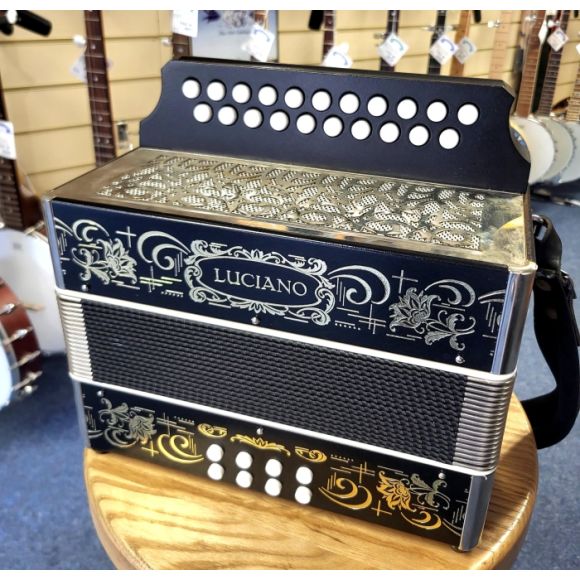 Luciano B/C 2 Row Melodeon, Made in Germany, in nice condition with hard case