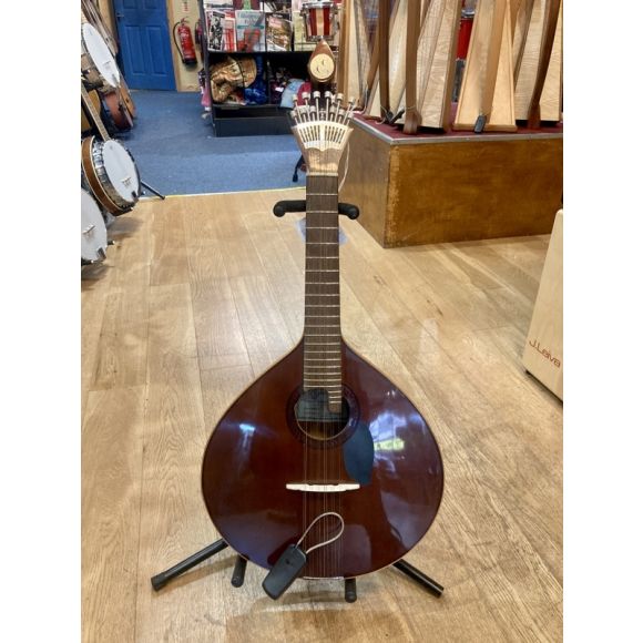 Excelsius Portugese Guitarra, damaged headstock, split in back, fair cond. 