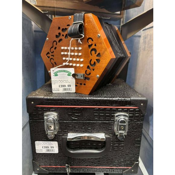 Scarlatti SCE-48 English Concertina, 48 Key. Fully chromatic. G to C. 6 bellow folds