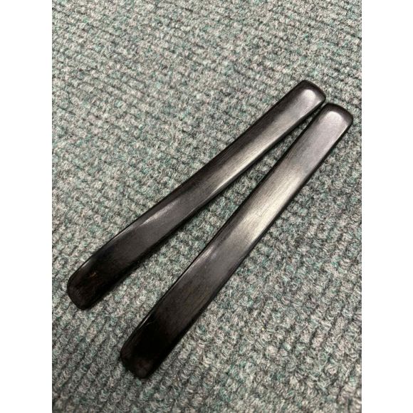 Handcarved Pair of Ebony bones. 30 grams each. (60 gram pair)