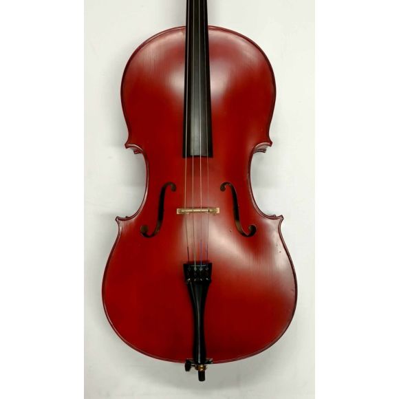 Modern 3/4 Cello Outfit in good condition. Red varnish slight flame. Collection Only