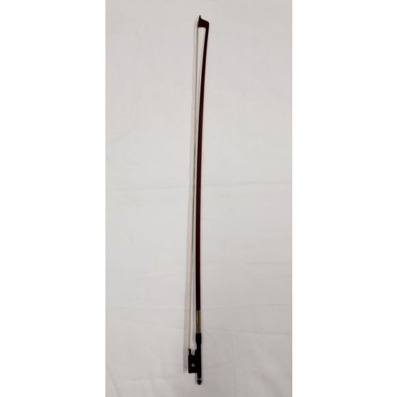 German 4/4 Violin Bow by Walter Mettal, silver mounted, hex stick, pernambuco