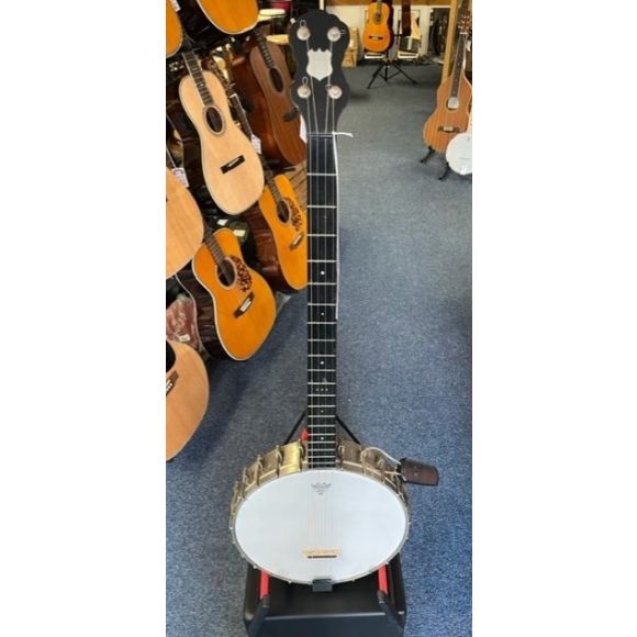 A. Weaver Open Back Plectrum Banjo, made in London by Alfred Weaver, needs some new frets, early 1900's, 