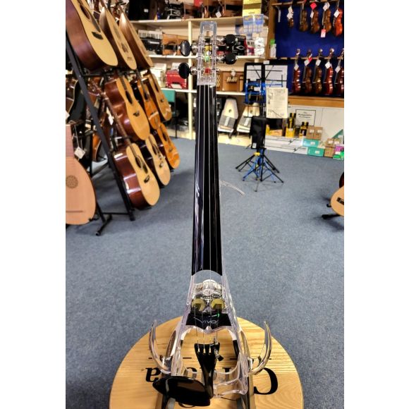 Ted Brewer Vivo 2 Electric Violin, has a small crack inside the transparent body, complete with oblong case