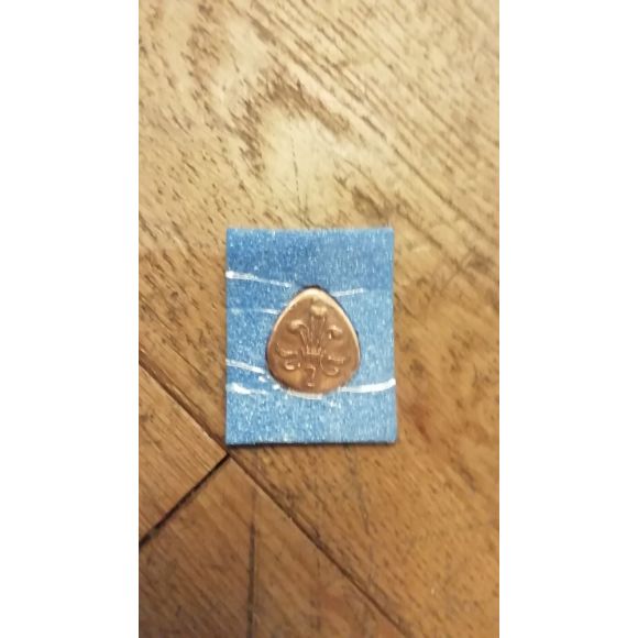 'Old tuppenny' Pick, Hand crafted bronze pick from a 2p piece!