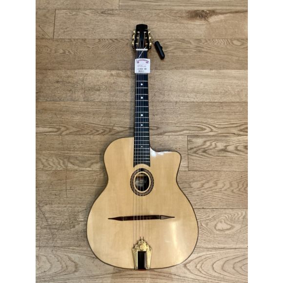 Peter Davies Hand Made Selmer style Jazz guitar. 14 fret oval hole, solid spruce top, ebony fingerboard. 