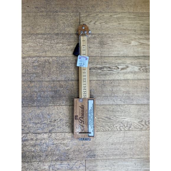 Dr Jazz 3 String Cigar box guitar, #57, electromagnetic pickup great raukus soud