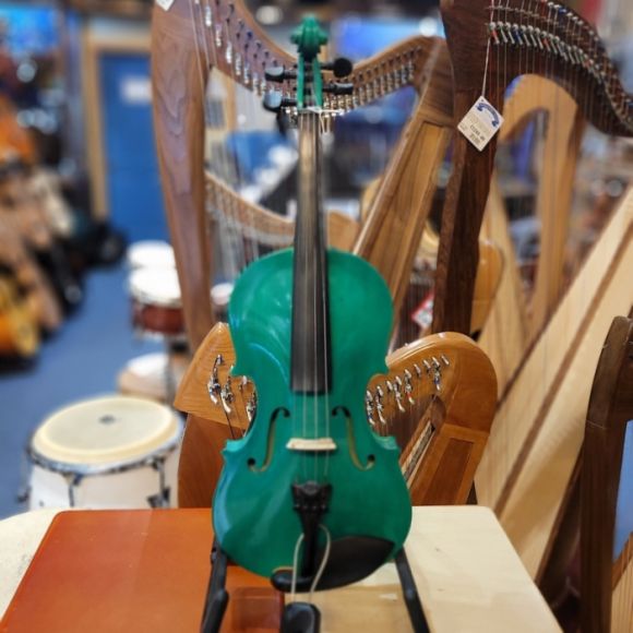 Green 4/4 Violin, set up LH, basic.