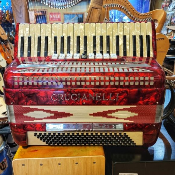 Crucianelli 120 bass 4 voice piano accordion, with case.