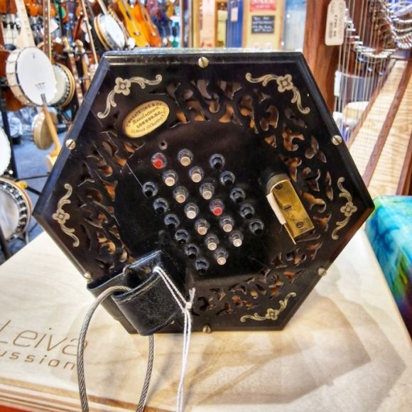 Wheatstone 48 key English Concertina, 5FB, WE, GB, good cond. Old pitch. 