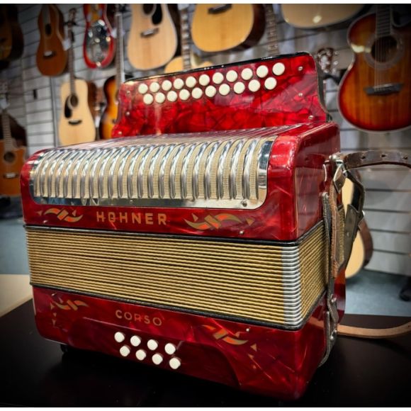 Hohner Corso C/C# 2 Row Melodeon, MMM Wet Musette Tuning; Made in Germany