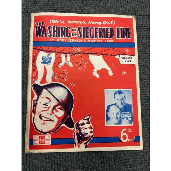WWII We're Gonna Hang Out The Washing On The Siegfried Line Sheet Music 1939