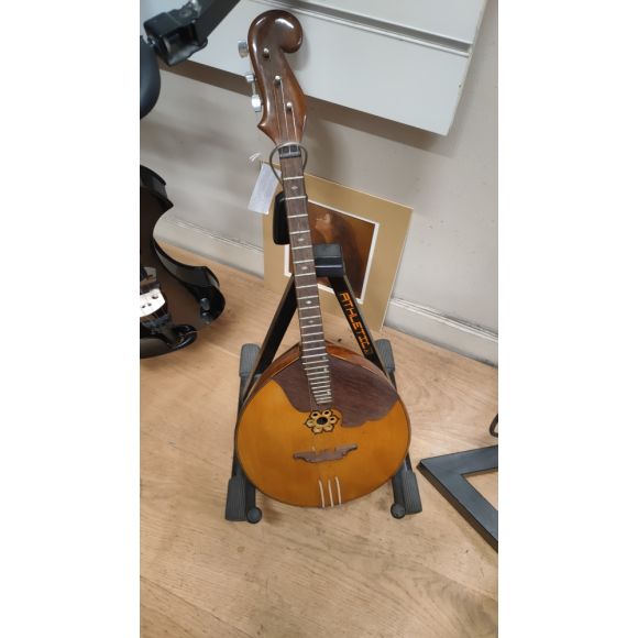 Domra, Russian bowl back. Steel strings (Tuned EAD, fourths) with case