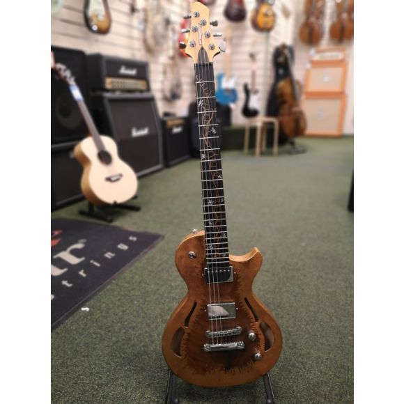 Crimson Custom PAF Small hollowbody LP in Copper leaf, made in the UK