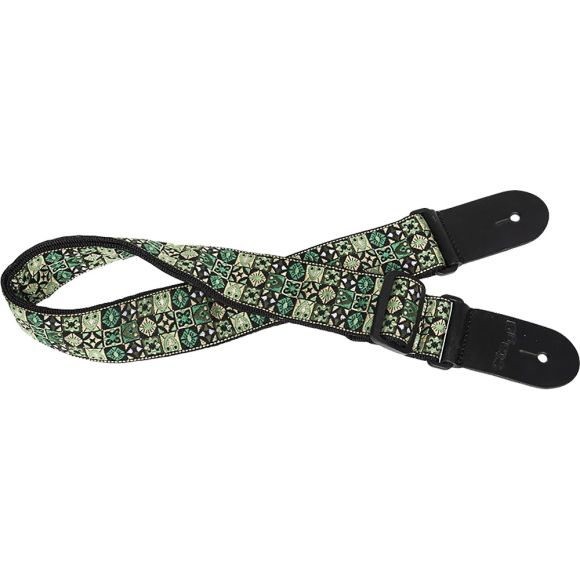 Stagg SWO HOOTMIX GRE Woven Guitar Strap, Hoot Green