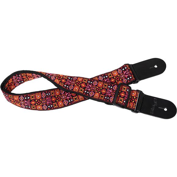 Stagg SWO HOOTMIX Woven Guitar Strap, Hoot Red