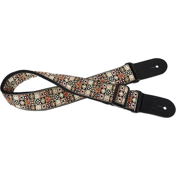 Stagg SWO HOOTMIX Woven Guitar Strap, Hoot Yello