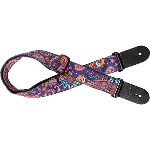 Stagg SWO-PSLY 1 ORA Woven Strap, Paisley Orange