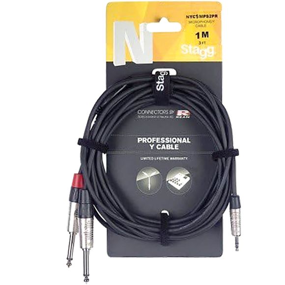Stagg N Series 1m Y-Cable Mini Jack/2 Jack